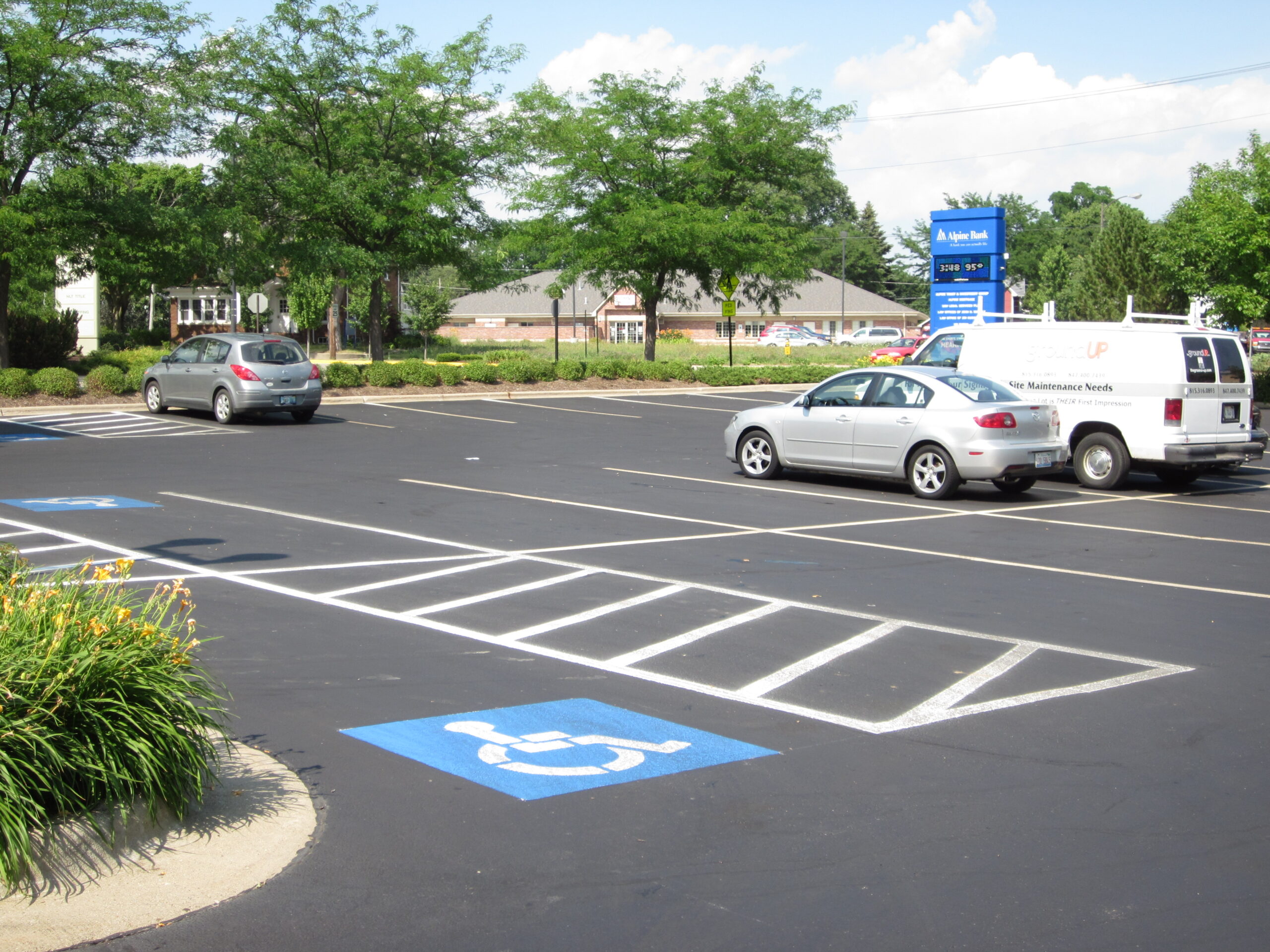 groundUP s.s.i. line striping, lot maintenance, sign installation